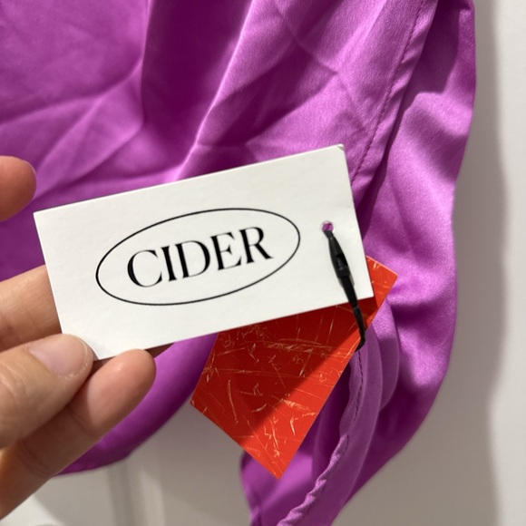 Cider Purple Satin Slip Dress - Picture 2 of 2